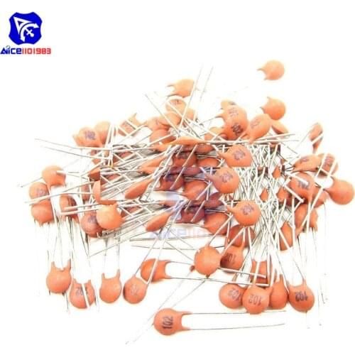 Diymore 100PCS/Lot 102 1000pF 1nF Capacitance 50V 1000pF 102 DIP Ceramic Disc Capacitors