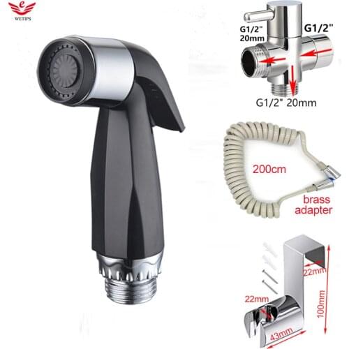 Wetips Portable Bidet Sprayer Set Wc Portatil Ducha Bidet Faucets Hands Shower Toilet Water Spray Hygienic Handheld Bidet Shower