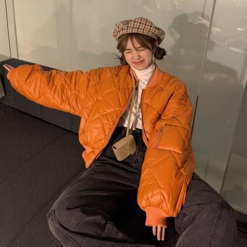 Cotton-padded Jacket Women Winter 2020 New Thicken Warm Long-sleeved Zipper Bubble Sleeves Loose Short Coat