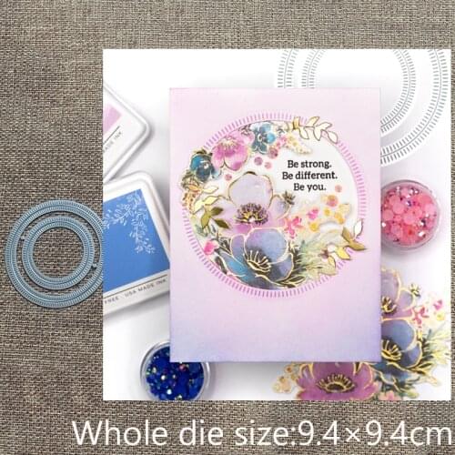 New Design Craft Metal stencil mold Cutting Dies BLANKET STITCHED CIRCLE scrapbook die cuts Album Paper Card Craft Embossing