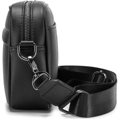 Men Crossbody Bag Shoulder Bag Work Messenger Sacoche Homme Cell Phone Pocket PU Flap Summer Small Pouch Solid