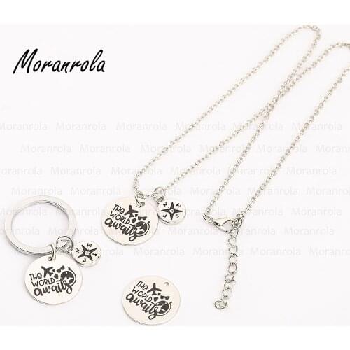 New Arrived Fashion Necklace Trendy Keychain Round Charm Jewelry Necklace Artistic Word Choker Pendant