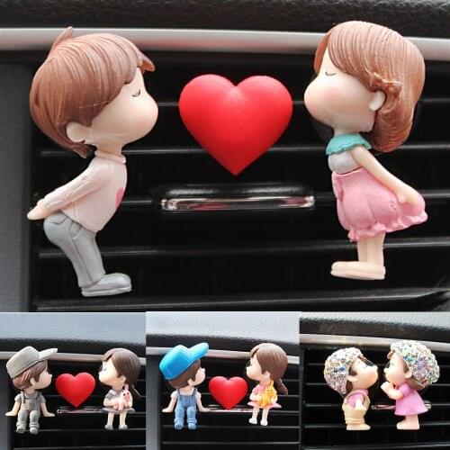 Car Air Vent Freshener Perfume Clip Lovely Couple Girl Boy Aromas Diffuser Auto Decor Car Styling