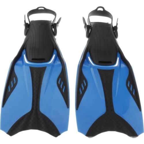 TPR Open Heel Diving Fins Adjustable Buckle Strap Snorkeling Shoes