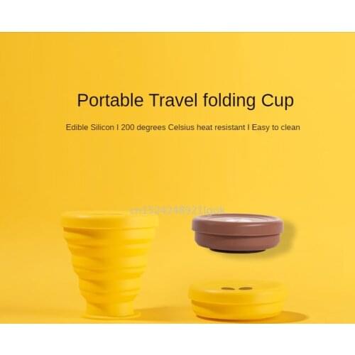 Net Red Duck Folding Water Cup Silicone Portable Telescopic Compression Travel Foldable High Temperature Mini Mouthwash Cup