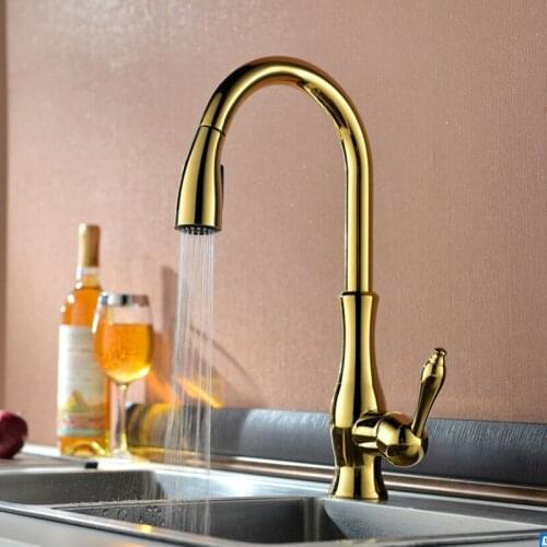 Newly Arrival Pull Out Kitchen Faucet Chrome/nickel brushed Sink Mixer Tap 360 degree rotation kitchen mixer taps Kitchen Tap