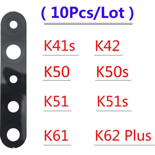 10Pcs/Lot, Rear Back Camera Glass Lens For LG K41S K42 K51 k51S K61 K62 Plus Camera Glass With Glue Adhesive