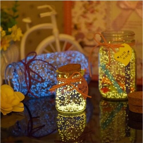 Luminous Wishing Bottle Plastic Tube Starry Sky Floating Bottle Fluorescent Origami Glass Bottles Bottle Decoration Lid Decor 2