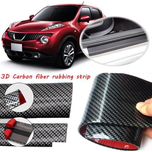Carbon Fiber DIY Car Threshold Sticker Anti-Wear Universal Bumper Strip Car Accessories for BMW E36 X1 X2 Audi A3 A4 Ford Shelby