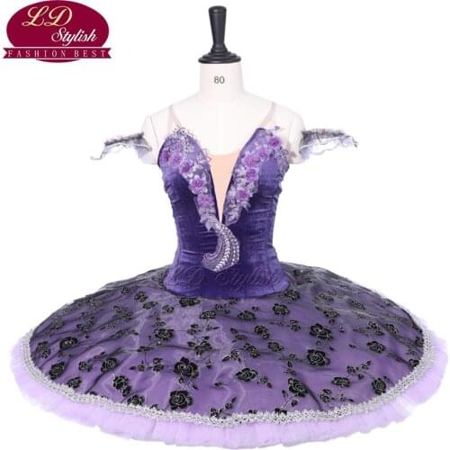 Adult Purple Professional Ballet Tutu The Sleeping Beauty Stage Performance Costumes Children Ballet Dance Competition Apperal