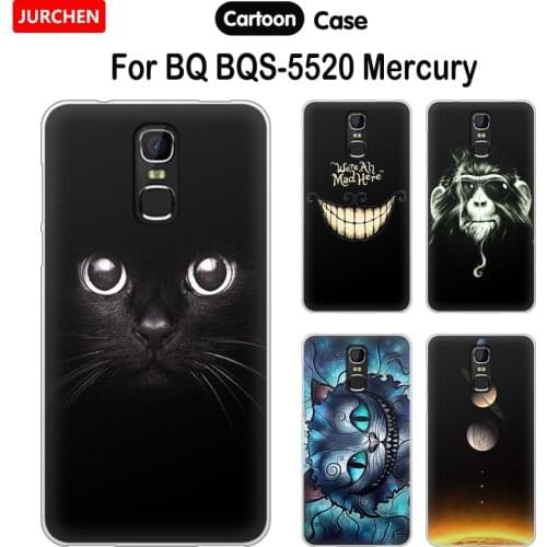 JURCHEN Phone Case For BQ BQS-5520 Case For BQ BQS-5520 Mercury Cover Silicone Soft Shell Cartoon Cute Pattern 5.5 inch Coque