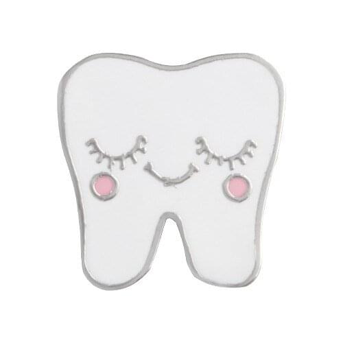 Alloy Teeth Brooch For Backpacks Shirt Pin Lapel Enamel Pins Broche for Women Badge Pines Mental Brooches Jewelry Accessories