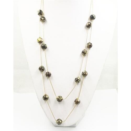 Simulated Pearlsand Acrylic Ladies Layer Necklaces 2020 Clavicle Fashion Jewelry Sweater Chain Long Necklaces for Women Jewelry