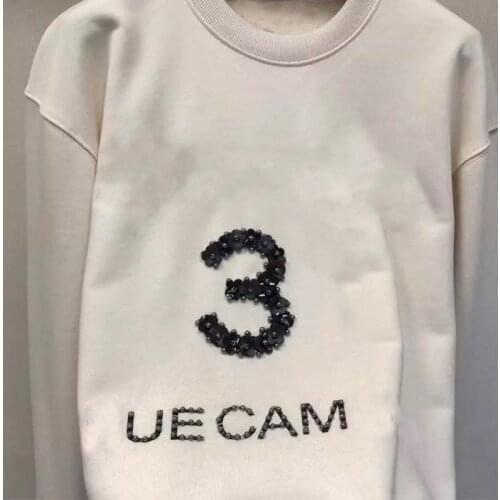 2020 Autumn Runway Fashion Sweaters NEW beading Woman loose style Female Tops