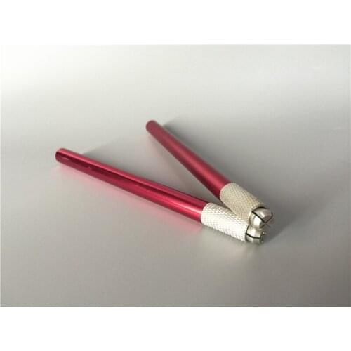 10pcs Professional Cosmetic Eyebrow Mini Pen Microblading Permanent Makeup Tattoo Manual Pen Red Colors