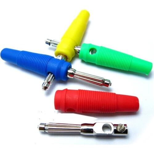 20pcs/lot 4mm Solderless Stackable Banana Plug 32A Large Current High-voltage Banana Connector Head 7 pin