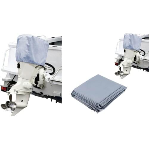 2x Outboard Motor Cover 2-300 HP Engines Hood Waterproof for Boats -63x35x52cm & 48x27x37cm