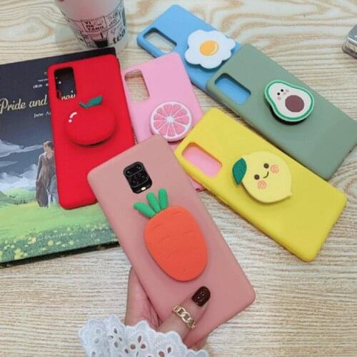 3D Cute Cartoon Soft phone case for xiaomi Redmi Note 9S Note 9 Pro max Soft TPU stand Holder phone cover for Redmi note 9 pro
