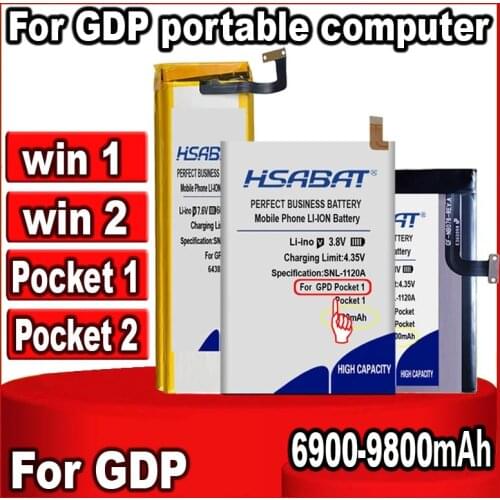 HSABAT 6900mAh~9800mAh 6438132-2S 6664107 Battery for GPD WIN2 WIN 2 / WIN1 WIN 1 / Pocket 1 Pocket1 / Pocket2 Pocket 2 Laptop