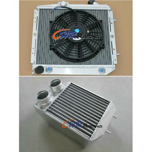 FOR Aluminum Radiator & Intercooler RENAULT SUPER 5/R5 9/11 1.4L GT TURBO AT 1985-91