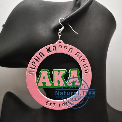 Free Shipping!!Newest AKA Wooden Earrings