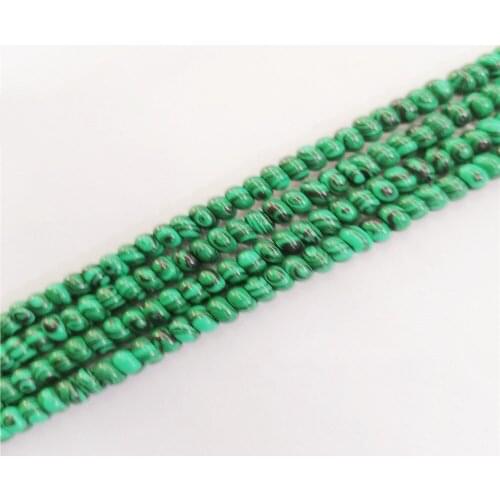 1 Strand 4x6mm Green And Black Malachite Abacus Loose Beads DIY Fashion Jeawelry Making Accessories Unisex Special Gift 15.5"
