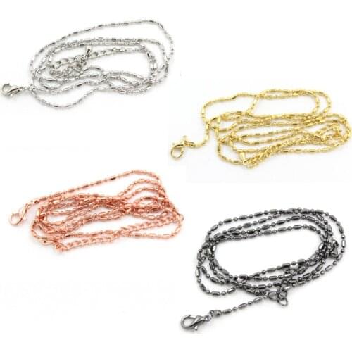 55+6cm Mix Color Alloy Bamboo chains, floating locket chains necklace chain ,fit floating charm locket LSCH01*10
