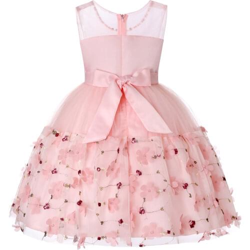 Korean Style Kid Birthday Dress Wear For 6 Years Old Flower Girl Wedding Dress Summer Girl Frock Design Pictures For Party