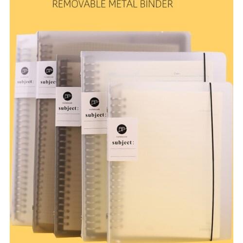 Diary B6 A5 Transparent Loose Leaf Binder Notebook 60 Sheets PP Cover Spiral NoteBook Journal Planner Office Stationery Supplies