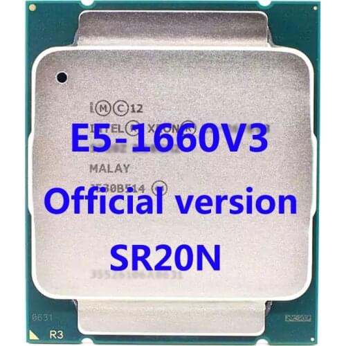 E5-1660V3 Official Verasion SR20N Intel Xeon CPU Processor 3.50Ghz 8-Core 20M 3TPD 140W FCLGA2011-3 For X99 Motherboard