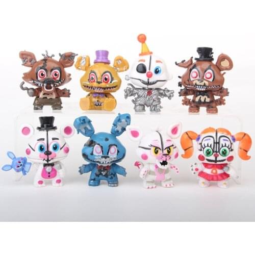 8Pcs/Set Newest Bonnie Foxy Fazbear Bear Action Figures Party Boys Toys