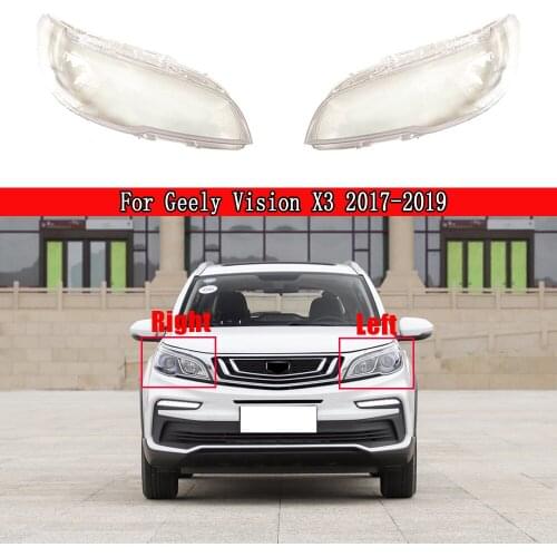 Front Headlight Lens Cover Auto Headlamp Lampshade Shell Lampcover For Geely Vision X3 2017 2018 2019 Auto Glass Lamp Light Case