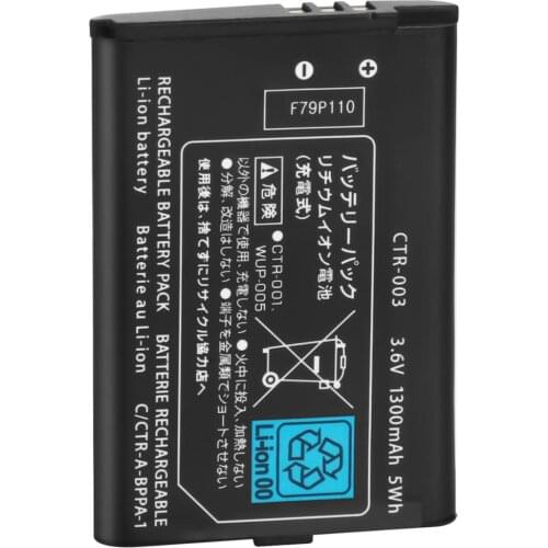 1pc 3.7V 1300mAh CTR-003 High Quality Rechargeable Battery Pack Replacement for Nintendo 3DS