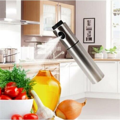 Oil Pump Spray Bottle Olive Can Tool Pot Cooking Stainless Steel BBQ Tool
