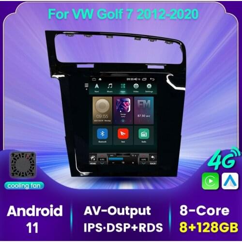 MEKEDE Android 11 6+128G 9.7‘’Tesla GPS Auto multimedia smart head unit For VW Volkswagen Golf 7 2012-2020 4G LTE Cooling Fan