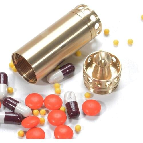 Outdoor Strong CNC Waterproof Emergency First Aid Kits Safety Survival Pill Bottle Aluminium Camping EDC Tank Box for Cigarettes