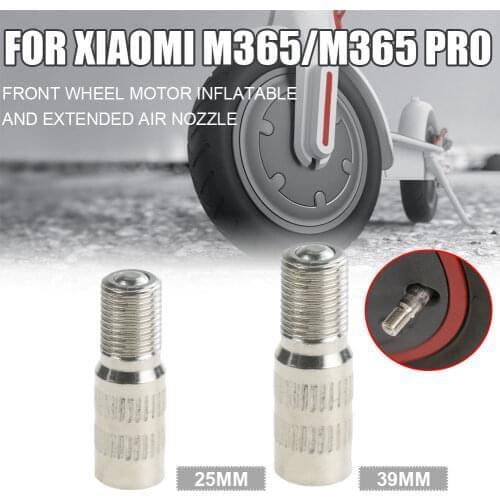 25/39mm Inflatable Air Nozzle For Xiaomi M365 / Pro Scooter Front Wheel Motor Inflatable Extension Air Valve Replacement Parts