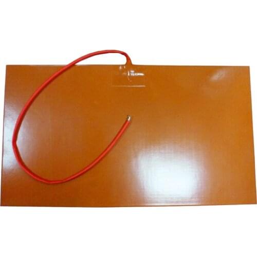 100mm*380mm,220V 110W Silicone rubber heater for 3D Printer Heating Element, Heatbed