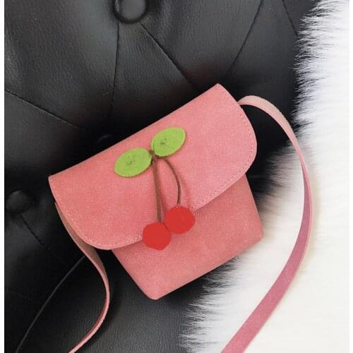 New Arrival Girl Handbags PU Leather Cute Cherry Decoraion Messenger Bags Travel Girls Beach Bag Casual Shoulder Bag Gift Bolsas