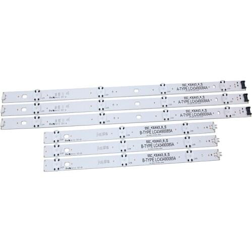 New Kit 30 PCS LED backlight strip for LG 43UJ6300 43UK6300PUE LC43490087A LC43490088A LC43490077A LC43490078A SSC_43UJ63_A