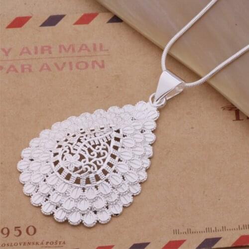 Wholesale High quality silver plated Fashion jewelry chains necklace pendant WN-202