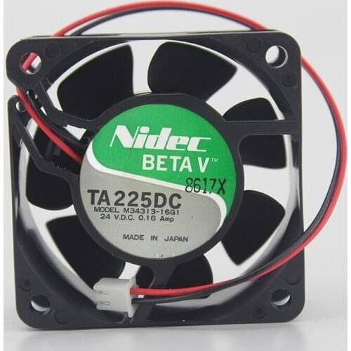Original NIDEC TA22DC M34313-16G1 DC 24V 0.16A 6CM 6025 2 Line Frequency Converter Cooling Fan