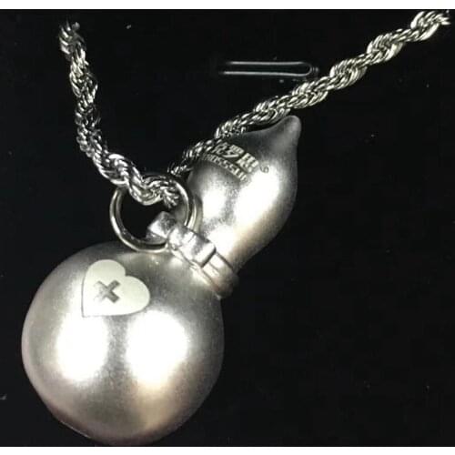 Sterling SLV quick Kyushin Pills Openable Jar Pendant Necklace for elders parents more than 10 pills in
