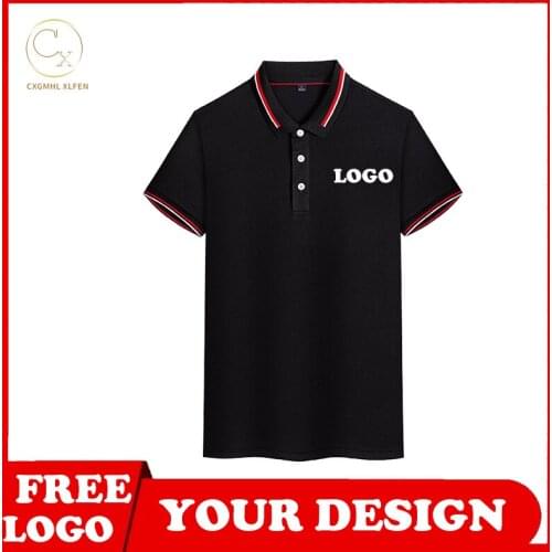 Men and women can wear 11 colors 2021 new color collar shirt POLO shirt custom LOGO printing DIY brand text