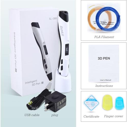 SUNLU 3D Printing Pen SL-300 For Christmas Gift Child Intelligent 3D Pen Drawing Fast Shipping 3d Pens Set