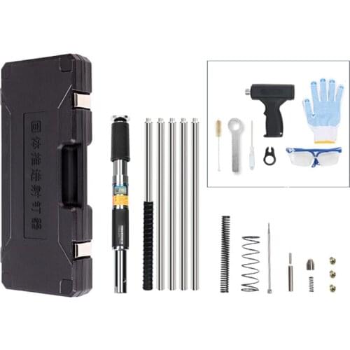 T9000A Min Nail Gun Manual Steel Nail Gun Household Mounting Fixture Wall Fixing Stapler Device Staple Riveting Hand Tool 42CM