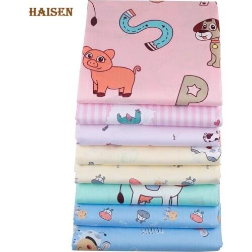 Cartoon Cow Series,Printed Twill Fabric Cotton For Quilting Sewing Baby&Children Pillow Sheet Clothes Toys DIY Big Size Material