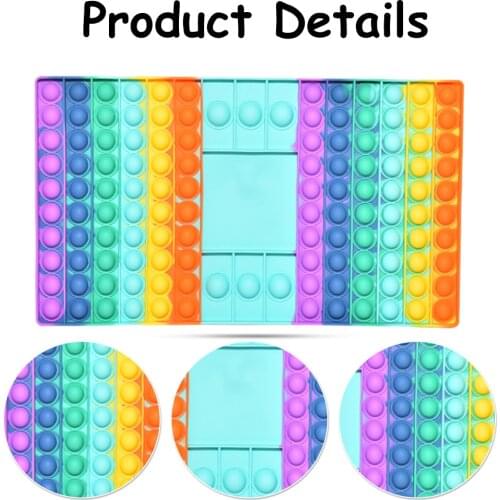 Big Size Fidget Toys Checkerboard Push Bubble Sensory Squeezing Toy Anti-stress Relaxing Fidget Toys Stress Relieve Autism Needs