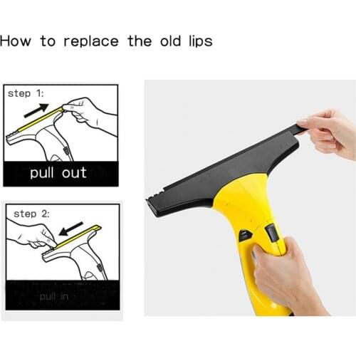 For Karcher WV1 Window Cleaner Rubber Strip Replacement 170/250/280mm Squeegee Blades for Karcher WV1 WV2 WV5 Window Vacuum