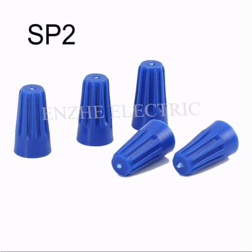SP2 blue PP screw on wire connector Rotary Wire Connector Closed Terminal Cap Spring Screw butt plug banana plug